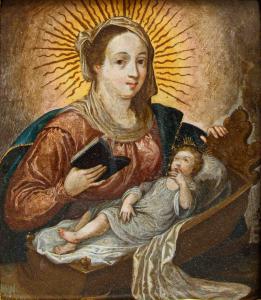 Scuola ispano-fiamminga di XVII secolo, Madonna con il Bambino